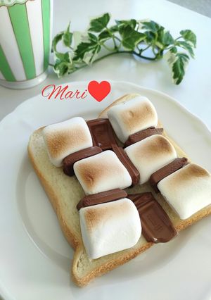 材料3つ簡単!マシュマロチョコトースト-レシピのメイン写真