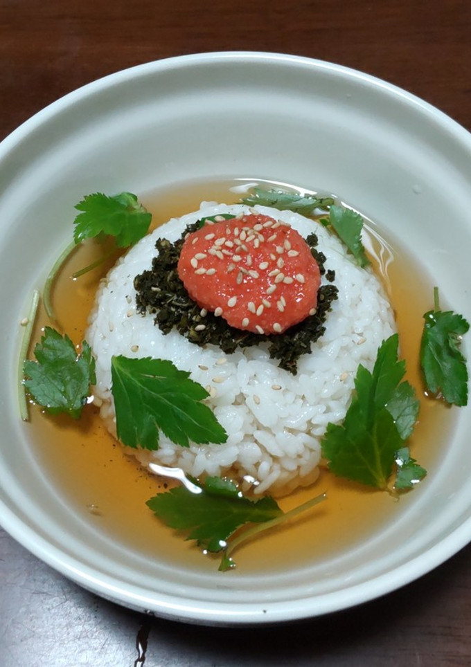 【使いきり】茶がらの明太茶漬け-レシピのメイン写真