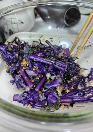 パープルソリャスの塩昆布和え-レシピのメイン写真
