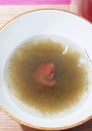 腸内環境に。朝の簡単！焼き梅昆布スープ-レシピのメイン写真