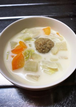冬野菜がおいしい！具沢山のミルクスープ-レシピのメイン写真