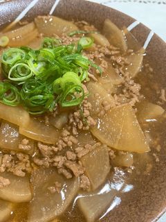大根とひき肉の煮物♡-レシピのメイン写真