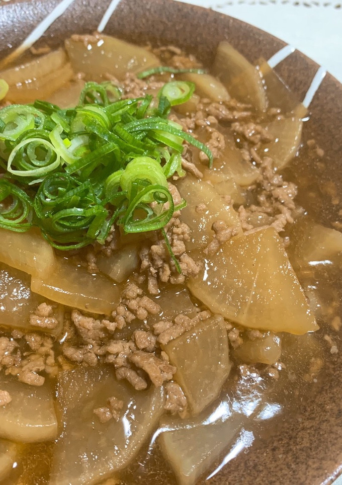 大根とひき肉の煮物♡-レシピのメイン写真
