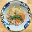 柚子胡椒風味の鶏もも肉と大根と人参の煮物