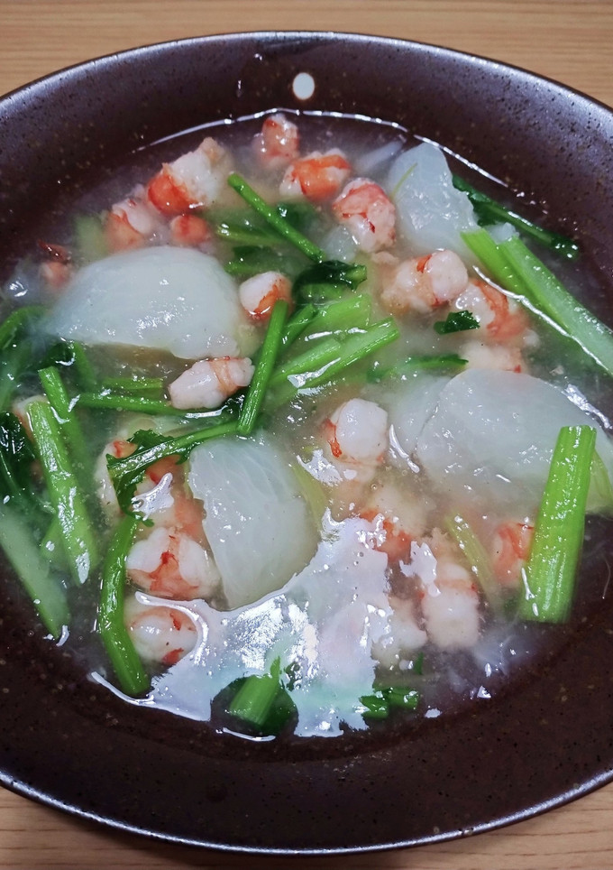 梨湖のかぶのえびあんとじ-レシピのメイン写真