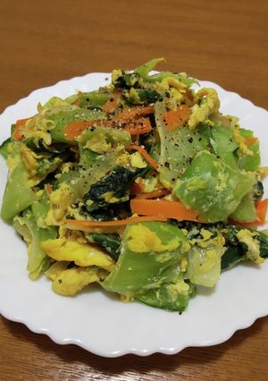 チンゲン菜の卵炒め-レシピのメイン写真