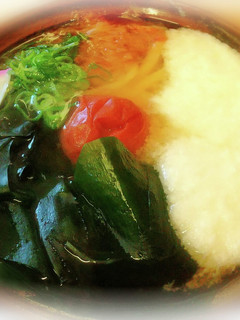 梅とろろ胡麻ワカメ葱うどん♩-レシピのメイン写真