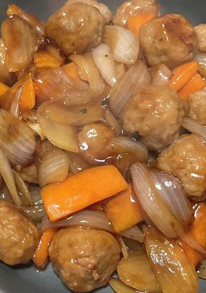 冷凍肉団子で簡単甘酢あんかけ-レシピのメイン写真