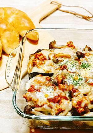 簡単♪茄子としめじのミートソースグラタン-レシピのメイン写真