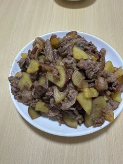 牛肉とさつまいもの炒め物-レシピのメイン写真