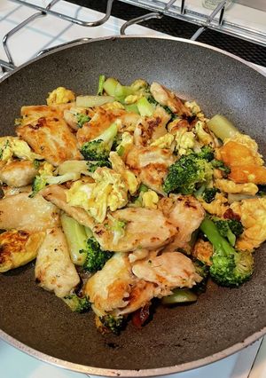 鶏胸肉ブロッコリーの和風炒め-レシピのメイン写真