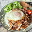 新玉ねぎのそぼろタコライス
