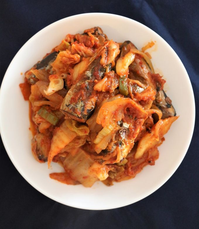 さんま缶詰のキムチ煮(꽁치 김치찜)-レシピのメイン写真