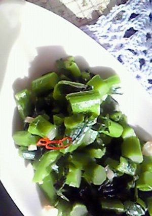 かき菜のにんにく&オリーブ炒め-レシピのメイン写真