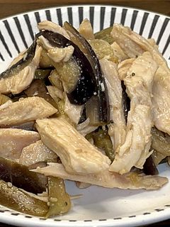蒸し鶏と蒸しなすの和え物-レシピのメイン写真