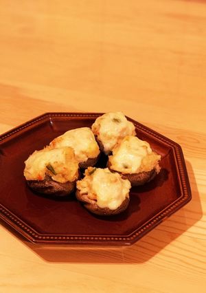 ポテサラと椎茸のグリル。-レシピのメイン写真