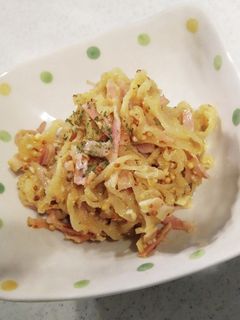 切り干し大根とベーコンのマスタード炒め煮-レシピのメイン写真