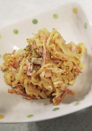 切り干し大根とベーコンのマスタード炒め煮-レシピのメイン写真