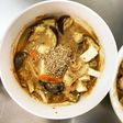 茄子椎茸きな粉ごま味噌生姜味八宝回鍋肉風