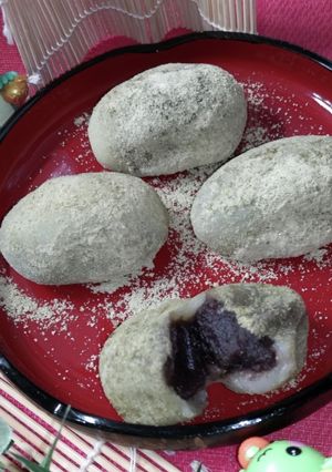 毎年作るうぐいす餅。いつもの半分です-レシピのメイン写真