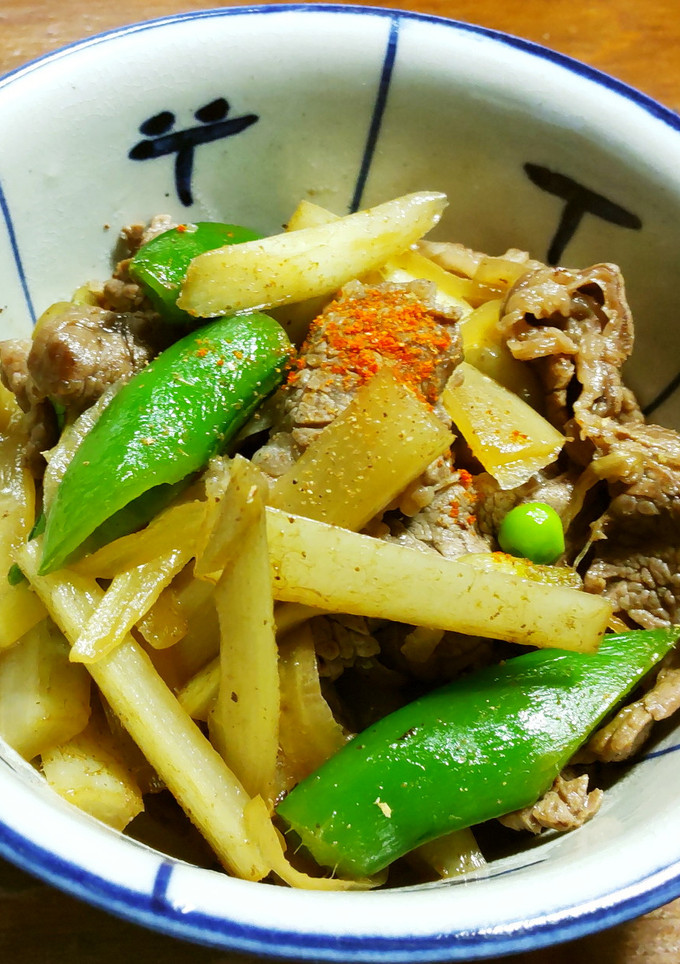 牛肉と皮ごとウドの煮物　SDGs-レシピのメイン写真