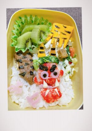 鬼は外　節分キャラ弁-レシピのメイン写真
