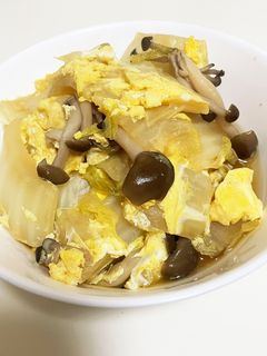 白菜としめじのたまごとじ-レシピのメイン写真