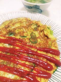 食物繊維高★キャベツの卵焼き-レシピのメイン写真