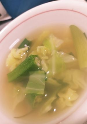 食物繊維お通じスープ（キャベツ）-レシピのメイン写真