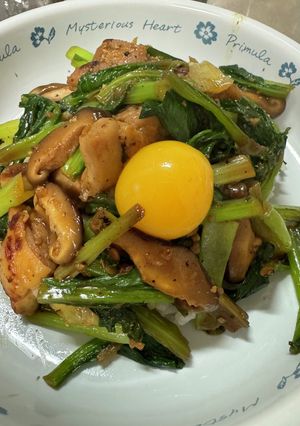 鶏モモ肉と小松菜丼-レシピのメイン写真