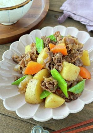 調味料1つ!春野菜の肉じゃが-レシピのメイン写真