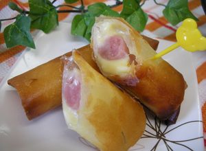 お弁当に♪チーズ＆ウインナー春巻き-レシピのメイン写真