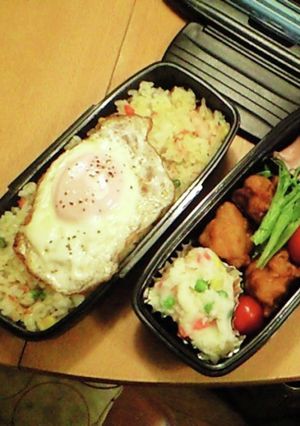 ピラフ、鶏唐揚げ弁当-レシピのメイン写真