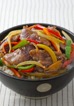 野菜たっぷりプルコギ丼-レシピのメイン写真