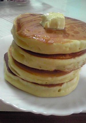 ケーキみたいに！！ふかふかホットケーキ☺-レシピのメイン写真