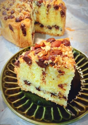 米粉HMで作るナツチョコチップ米粉ケーキ-レシピのメイン写真
