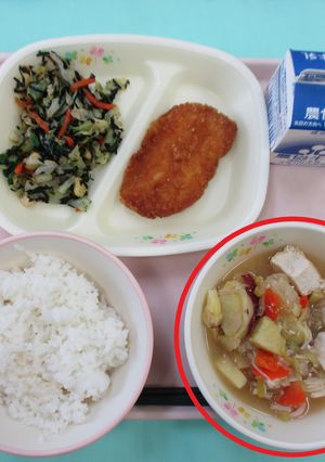 (学校給食)新発田のめぐみ汁-レシピのメイン写真
