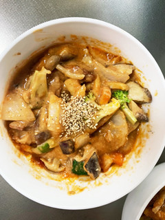 肉無チクワオムライス風親子丼味野菜炒め-レシピのメイン写真