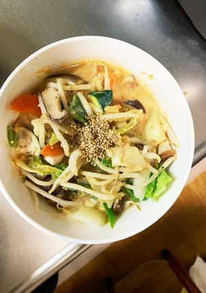 肉無チクワクリーミー味噌キムチ味野菜炒め-レシピのメイン写真