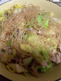 豚肉春キャベツと春雨炒め-レシピのメイン写真