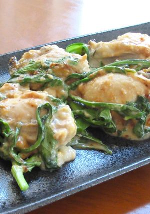 【 牡蠣と春菊の酒粕麹焼き 〗-レシピのメイン写真