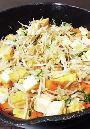 厚揚げともやしの味噌炒め-レシピのメイン写真