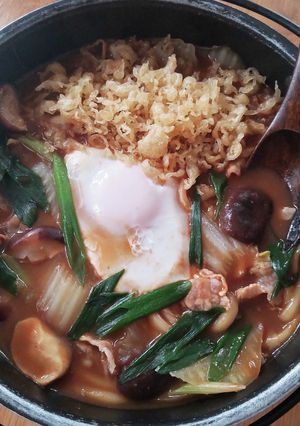 汁まで飲み干せる！肉入り味噌煮込みうどん-レシピのメイン写真