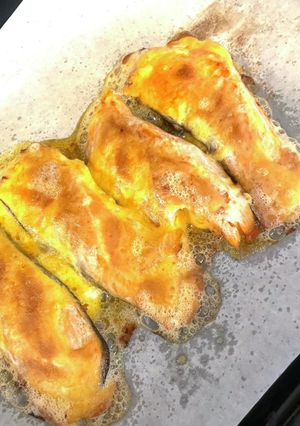 鮭のタルタル焼き　黄金色の仕上がり-レシピのメイン写真