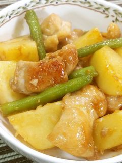 鶏もも肉とじゃがいもの甘辛炒め★動画あり-レシピのメイン写真