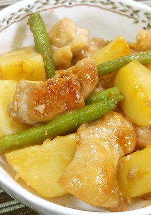 鶏もも肉とじゃがいもの甘辛炒め★動画あり-レシピのメイン写真