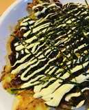 米粉お好み焼き●シラス入り海苔豚玉焼き