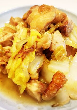 鶏モモ肉と白菜のバター醤油蒸し焼き-レシピのメイン写真