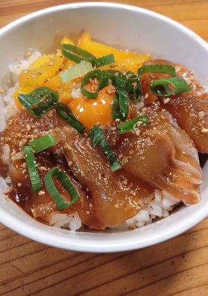 ご当地グルメ！！ひらめの漬け丼-レシピのメイン写真