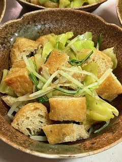 栃尾の油揚げと春キャベツのおかか和え-レシピのメイン写真